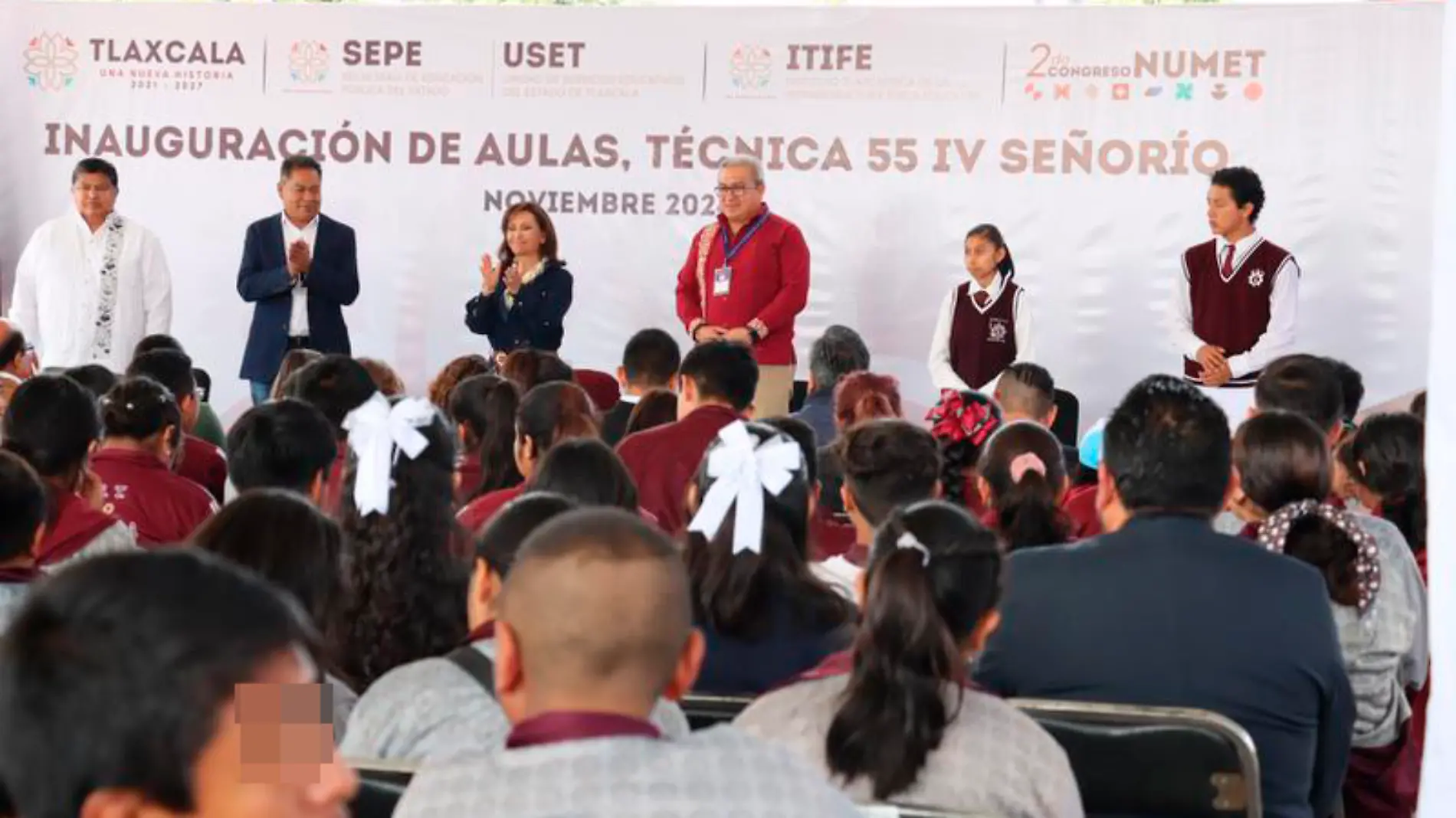 La gobernadora Lorena Cuéllar Cisneros inauguró la construcción de aulas en la escuela Secundaria Técnica 55 de Acuitlapilco (4) 4